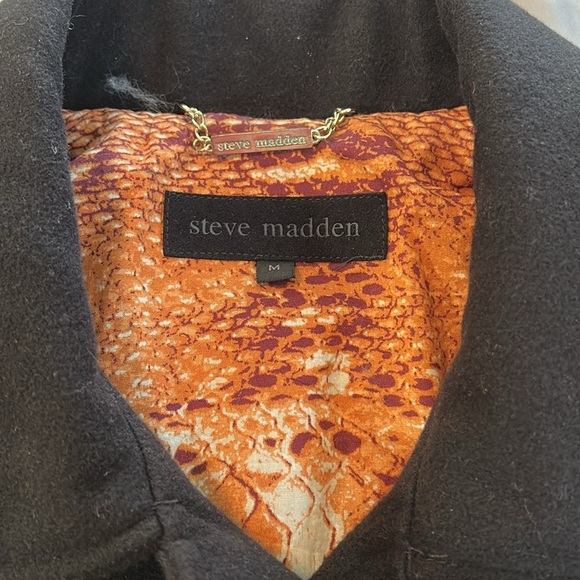 Steve Madden double breasted wool pea coat - Picture 3 of 8